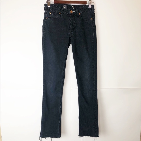 Acne Studios Denim - EUC Acne Black Hex Basement Frayed Hem Skinny Jean